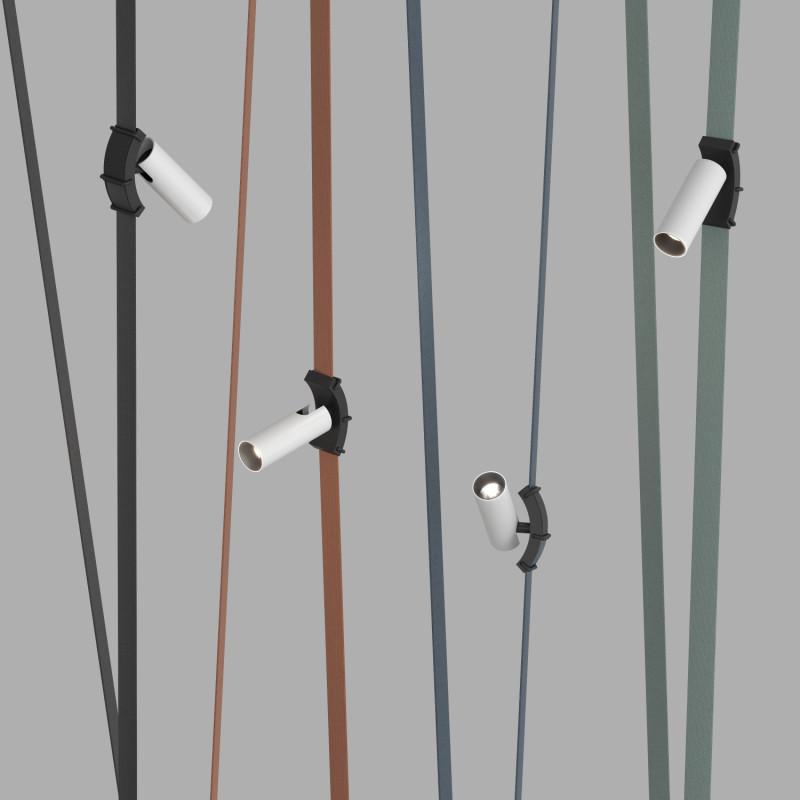  Светильник для трека-ремня Belty Spot 7Вт 4000К IP20 48В DC 35х126.5мм RA90 30град. поворотн. со светодиодом алюм. бел. с черн. DENKIRS 723154 фото в каталоге от BTSprom.by