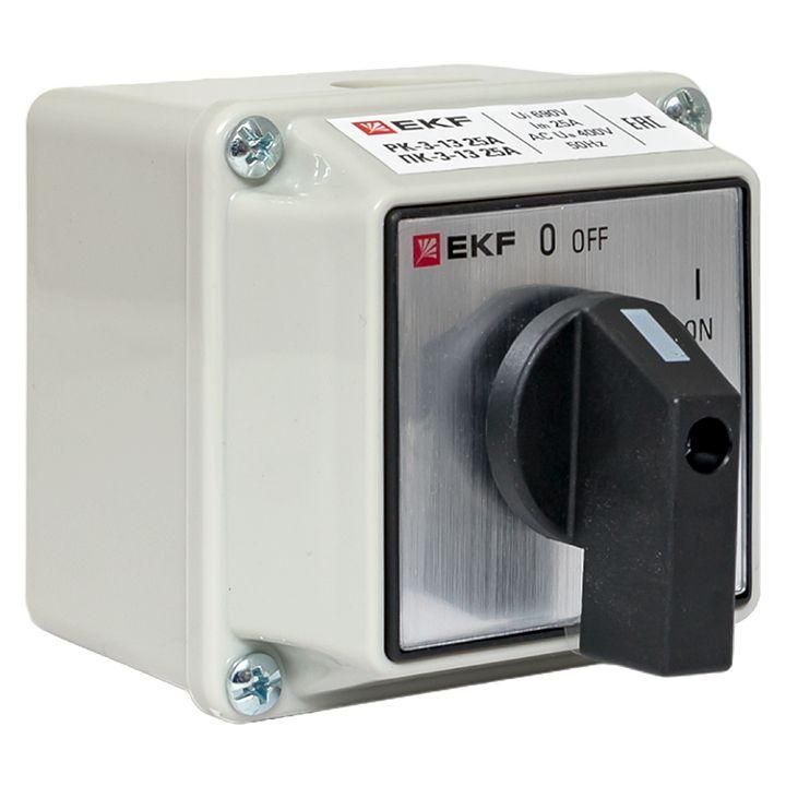 переключатель кулачковый пк-3-13 3п 25а "вкл-выкл" ip54 ekf pk-3-13-25 от BTSprom.by