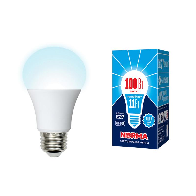 лампа светодиодная led-a60-11w/nw/e27/fr/nr norma 11вт матовая e27 (упак. картон) volpe ul-00003786 от BTSprom.by