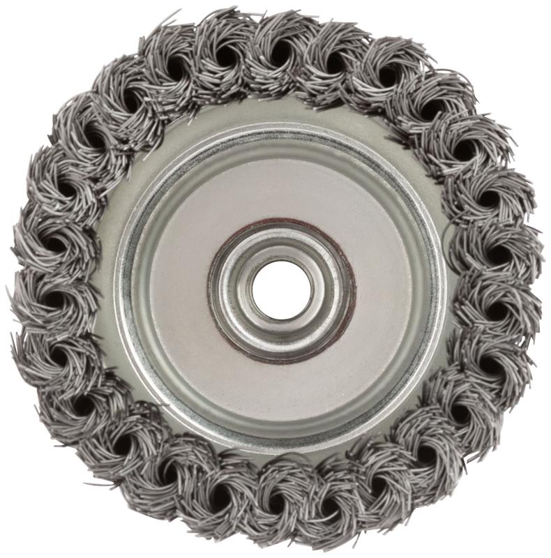  Корщетка-чашка гайка М14 стальная витая проволока с бандажом профи 100мм FIT 39510 фото в каталоге от BTSprom.by