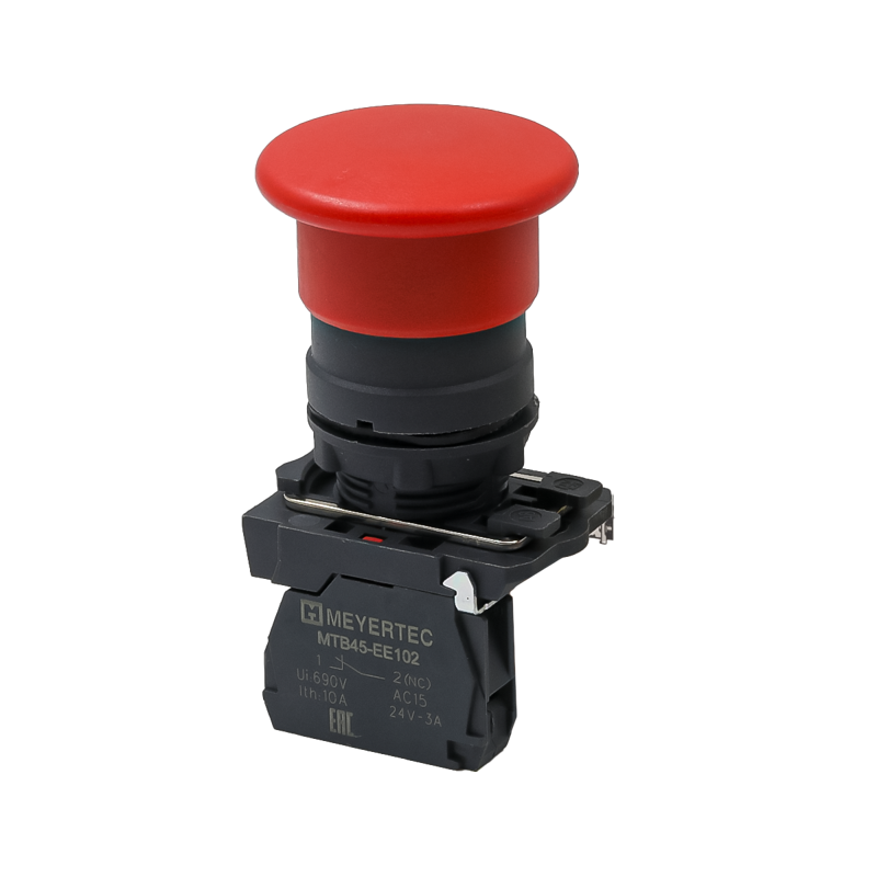 кнопка грибовидная 40мм пружиный возврат 1nс ip65 пластик mtb5-ac42 красн. овен 137246 от BTSprom.by