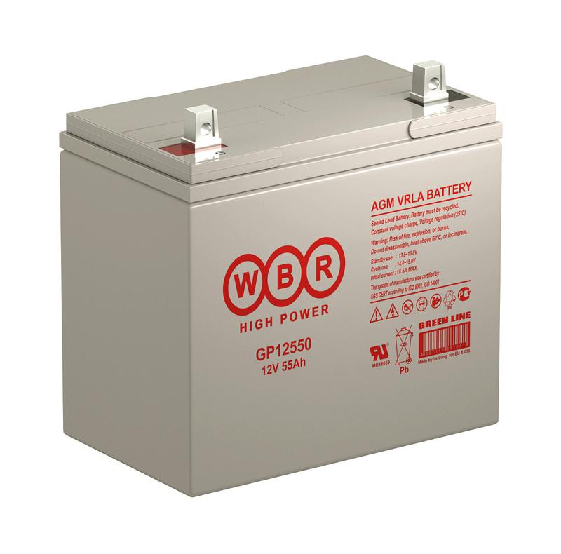 Аккумулятор 12В 55А.ч WBR GP12550 WBR фото в каталоге от BTSprom.by