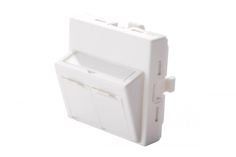адаптер 45х45мм для 2 модулей keystone угловой бел. eurolan 16a-00-08wt от BTSprom.by