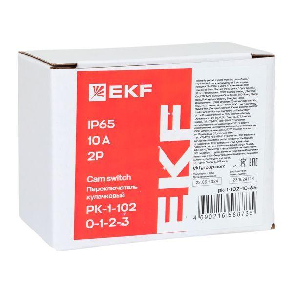  Переключатель кулачковый ПК-1-102 2п 10А "0-1-2-3" IP65 EKF pk-1-102-10-65 фото в каталоге от BTSprom.by