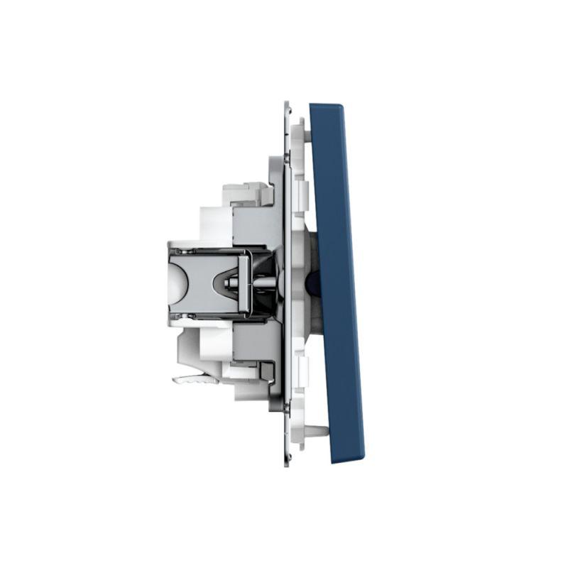  Выключатель кнопочный 1-кл. ArtGallery быстрозажим. клем. механизм аквамарин SE GAL001115S фото в каталоге от BTSprom.by