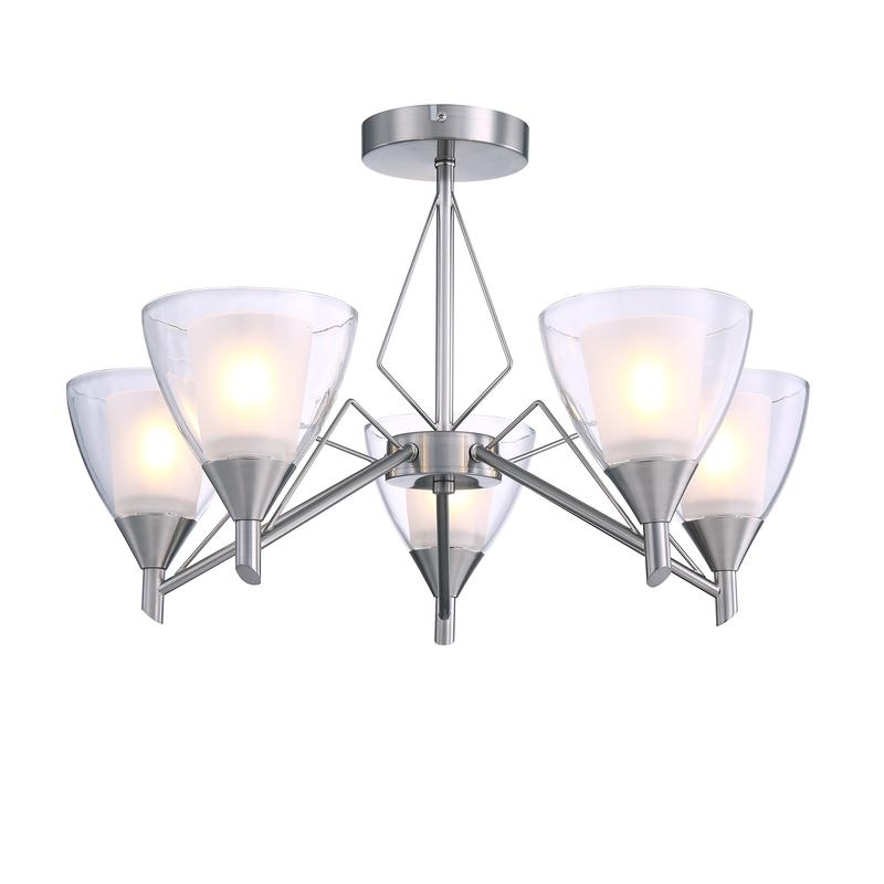 люстра flavia 40вт e14х5 ip20 freya fr2026pl-05n от BTSprom.by