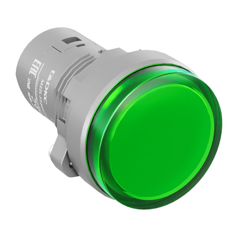 лампа сигнальная со встроенным диодом 220в зажим push-in зел. dkc m22l-f220gpu от BTSprom.by