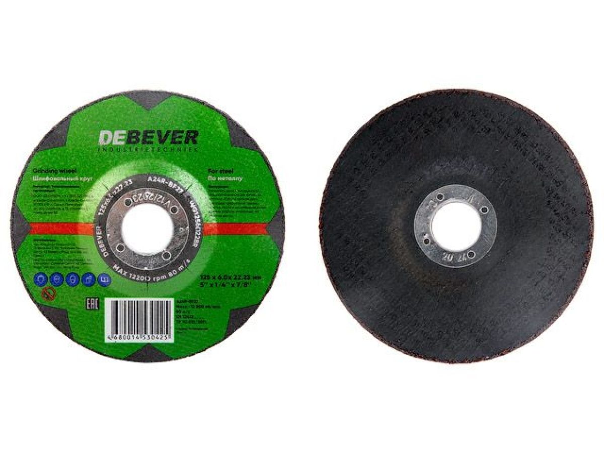 круг обдирочный 125х6x22 мм для металла  a24r-bf27 debever nwg12560228r от BTSprom.by