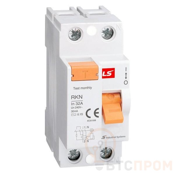 Выключатель диф. нагрузки (УЗО) RKN 2P 40А 100мА LS Electric 062203068B фото в каталоге от BTSprom.by  Выключатель диф. нагрузки (УЗО) RKN 2P 40А 100мА LS Electric 062203068B фото в каталоге от BTSprom.by