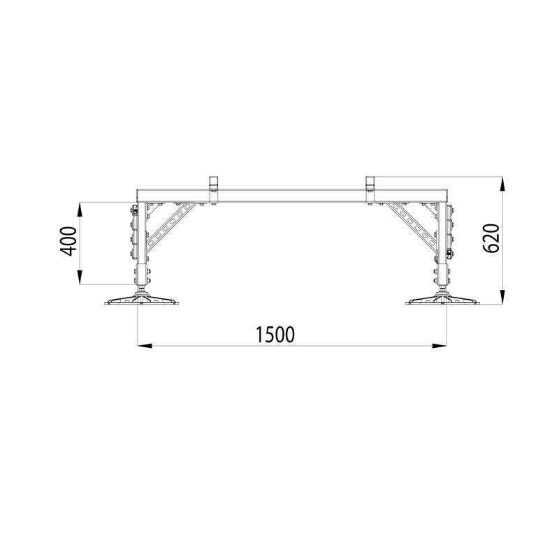  Конструкция опорная для установки оборудования TECHNORAPTOR FOOT 1500х3000 тип 2 HD КМ TR0238 фото в каталоге от BTSprom.by
