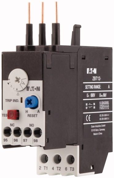  Реле перегрузки 1НЗ+1НО 1.6...2.4А для контакторов DILMT7…12 T12-2.4 EATON 190936 фото в каталоге от BTSprom.by