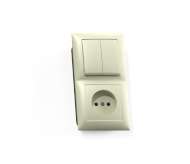 блок сп бквр-418 селена (2-кл. выкл. и индик.+ розетка) сл. кость кунцево 8180 от BTSprom.by