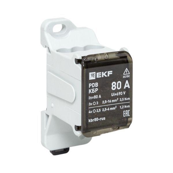 блок распределительный клеммный кбр 80a ekf kbr80-rus от BTSprom.by