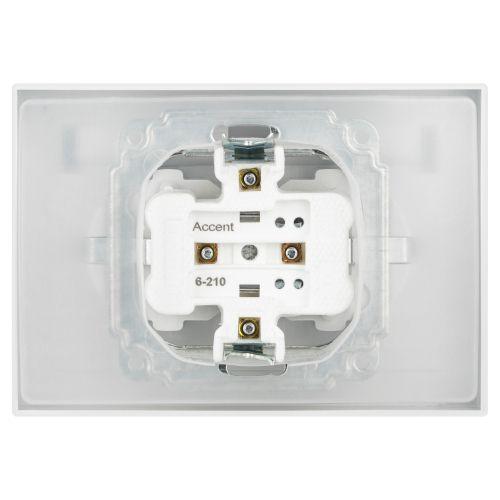  Розетка 2-м СП Accent 6-210-01 16А IP44 250В 2P+E Schuko с крышками защ. шторки AL/CU бел. Intro Б0063577 фото в каталоге от BTSprom.by