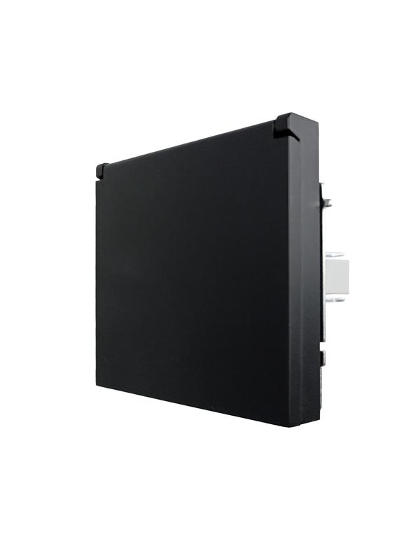  Розетка 1-мест. с/з с крышкой ПБТ СП ZIMA IP20 16А безвинт. зажим черн. бархат LEZARD 704-4288-123BQC фото в каталоге от BTSprom.by