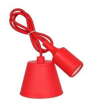 патрон силиконовый е27 со шнуром 1м красн. in home 4690612008707 от BTSprom.by