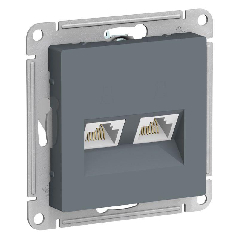 розетка компьютерная 2-м atlasdesign rj45 кат.5e механизм грифель se atn000785 от BTSprom.by