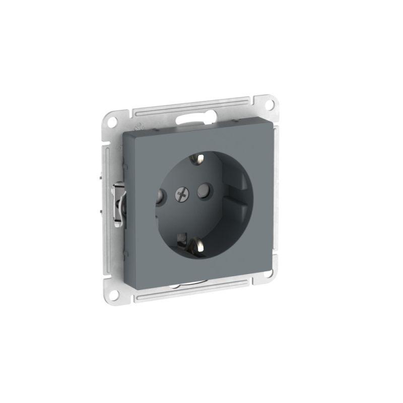 розетка atlasdesign 16а с заземл. защ. шторки быстрозажим. клем. механизм грифель se atn000745s от BTSprom.by
