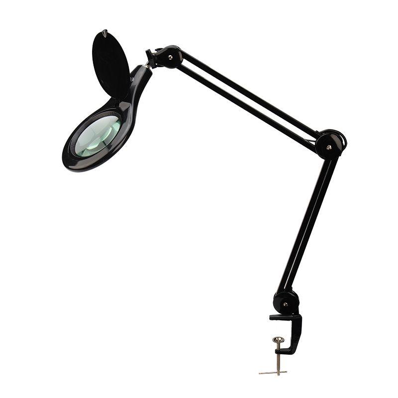 лупа на струбцине круглая 5d с подсветкой 56led черн. rexant 31-0406 от BTSprom.by