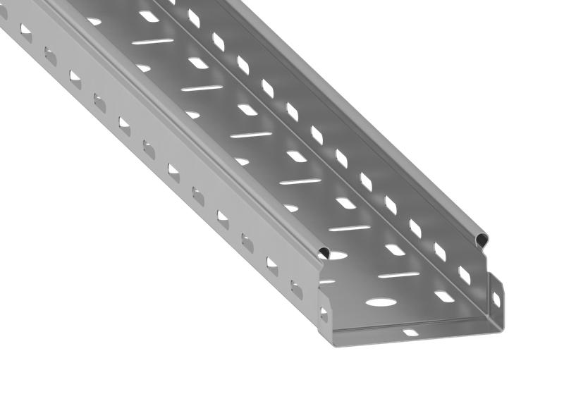 Лоток листовой перфорир. 300х50 L3000 сталь 1мм оцинк. ASD-electric STP.3005.3010 от BTSprom.by