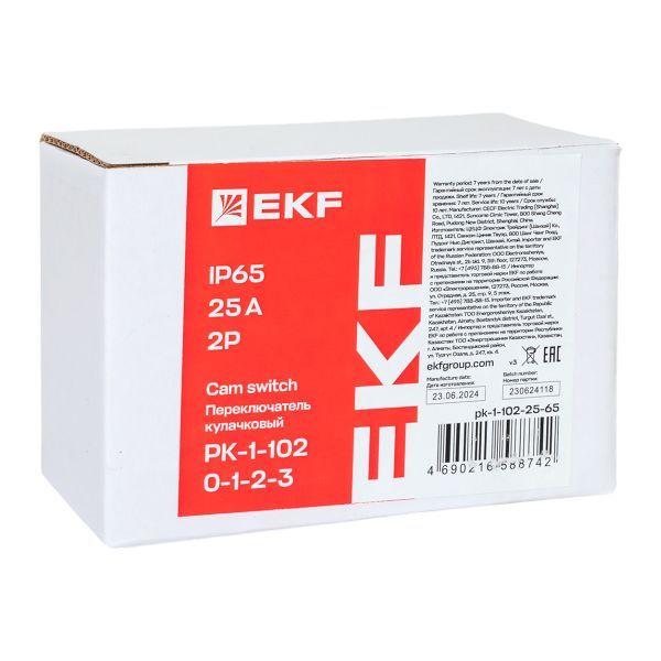  Переключатель кулачковый ПК-1-102 2п 25А "0-1-2-3" IP65 EKF pk-1-102-25-65 фото в каталоге от BTSprom.by