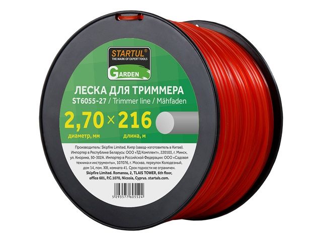 леска ф 2.7 мм х 216 м кругл. сеч. startul garden st6055-27 от BTSprom.by