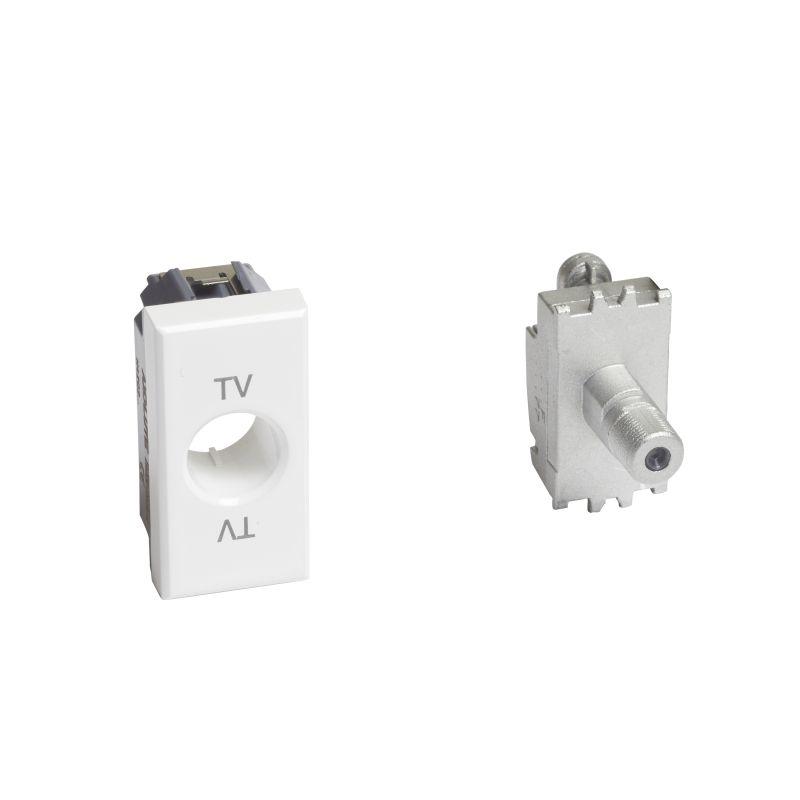  Розетка SAT Axolute 1мод. с разъемом типа F резьбовое соед. (комплект панелей: бел./алюм./антрацит) BTC Leg H4202F фото в каталоге от BTSprom.by