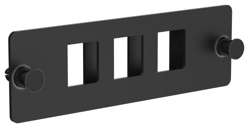 планка для 3-х keystone ftp с заземлением черная itk cp05-3f от BTSprom.by