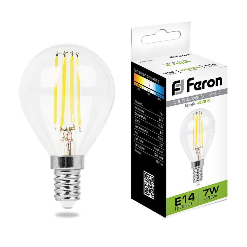 лампа светодиодная 7вт 230в e14 4000к lb-52 feron 25875 от BTSprom.by