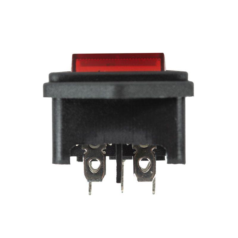  Выключатель клавишный 250В 6А (4с) ON-OFF подсветка+штекер C14 3PIN красн. Rexant 36-2282 фото в каталоге от BTSprom.by