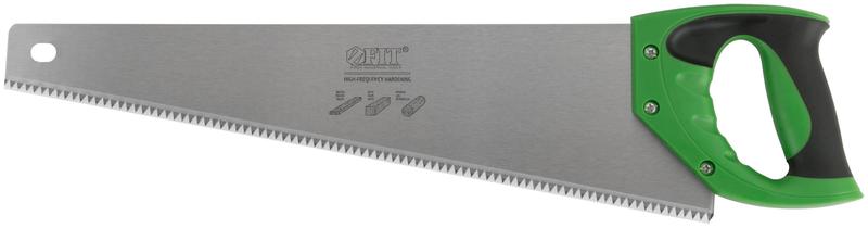  Ножовка по дереву крупный каленый зуб 5 TPI 2D заточка пластиковая прорезиненная ручка 450мм FIT 40422 фото в каталоге от BTSprom.by