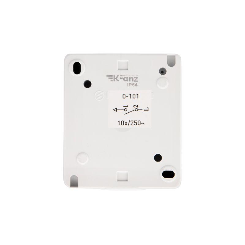  Выключатель 1-кл. ОП INDUSTRIAL IP54 бел. Kranz KR-78-0834 фото в каталоге от BTSprom.by