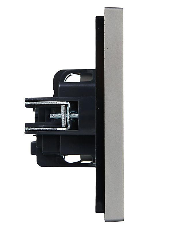  Розетка СП FORTE&PIANO FP516 16А с заземл. без защ. шторок винт. крепл. сталь IEK FP-R11-16-K46 фото в каталоге от BTSprom.by