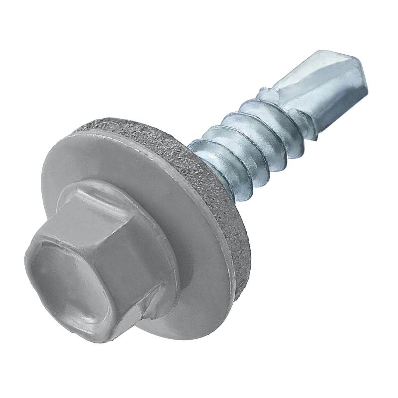 саморез кровельный 4.8х28(29) ral 7004 сигнальный сер. (коробка) (уп.60шт) стройметиз 2170014 от BTSprom.by