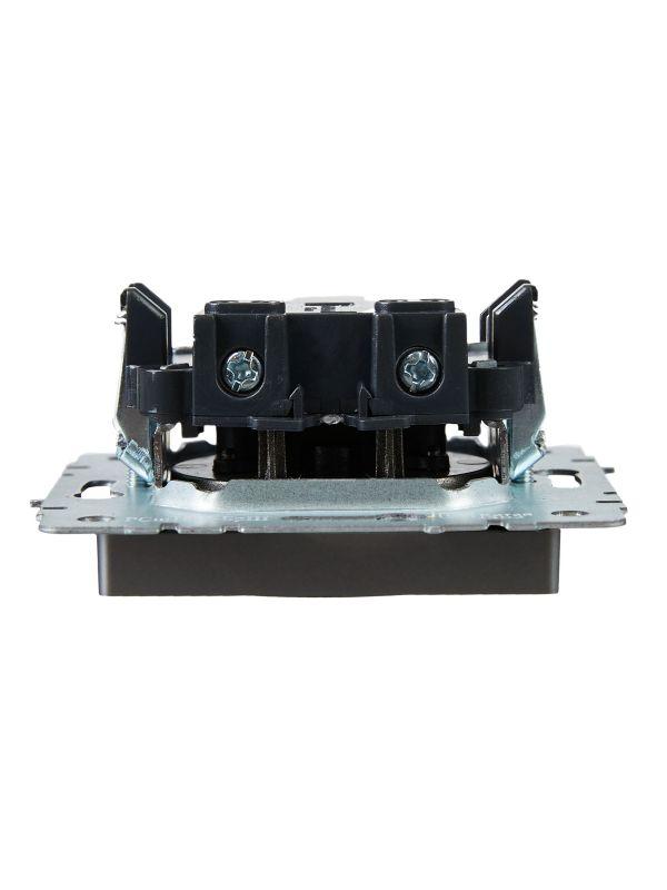  Розетка 1-м СП BRITE РС10-1-0-БрС 10А без заземл. без защ. шторок механизм сталь IEK BR-R10-10-K46 фото в каталоге от BTSprom.by