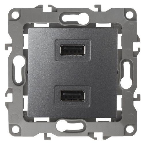 устройство зарядное usb 12-4110-12 5в-2100ма графит эра б0027497 от BTSprom.by
