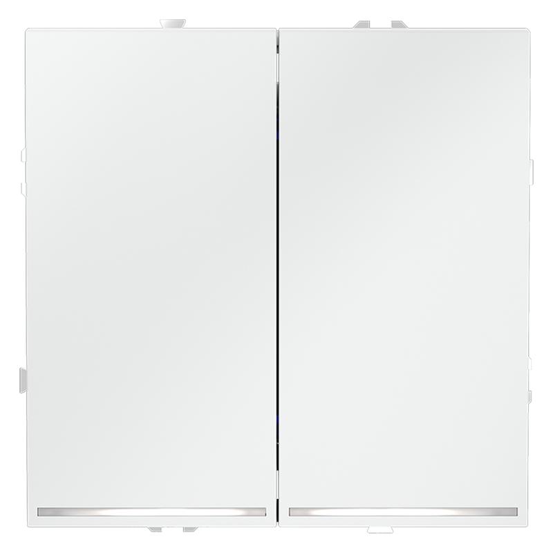 выключатель 2-кл. сп s70 10а с подсветкой механизм бел. матов. voltum vls020202 от BTSprom.by