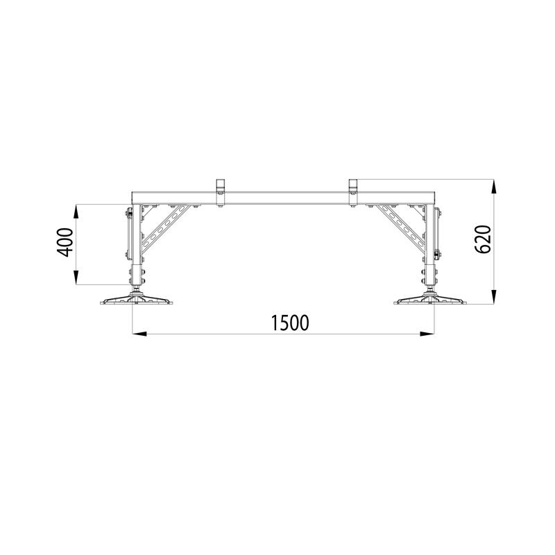  Конструкция опорная для установки оборудования TECHNORAPTOR FOOT 1500х2000 тип 1 HD КМ TR0234 фото в каталоге от BTSprom.by