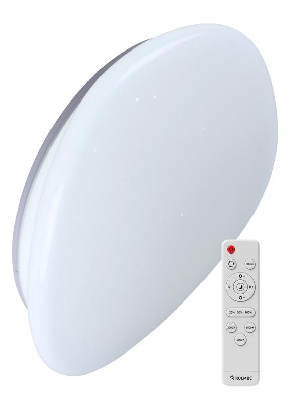 светильник светодиодный premium stone 75вт 230в 3000-6500к 6000лм ip40 528х104мм настенно-потолочный управляемый с пультом ду космос ksston75w от BTSprom.by