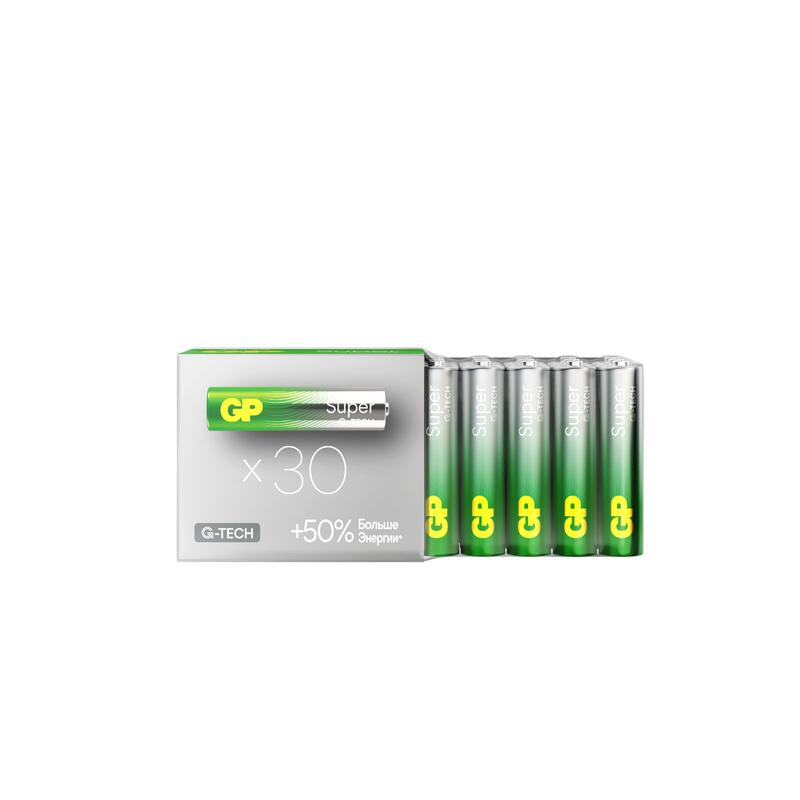 элемент питания алкалиновый aaa/lr03 1.5в super alkaline g-tech (уп.30шт) gp 1216 от BTSprom.by
