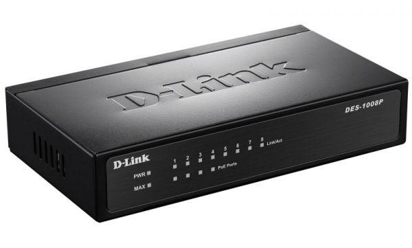 коммутатор des-1008p/c1a неуправляемый d-link 1112511 от BTSprom.by