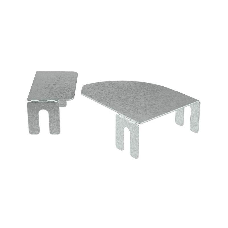 Крышка на горизонтальный изменяемый угол СРО 0-45град. 50 в комплекте с крепеж. эл. для монтажа цинк-ламель DKC SKVS050KHDZL от BTSprom.by