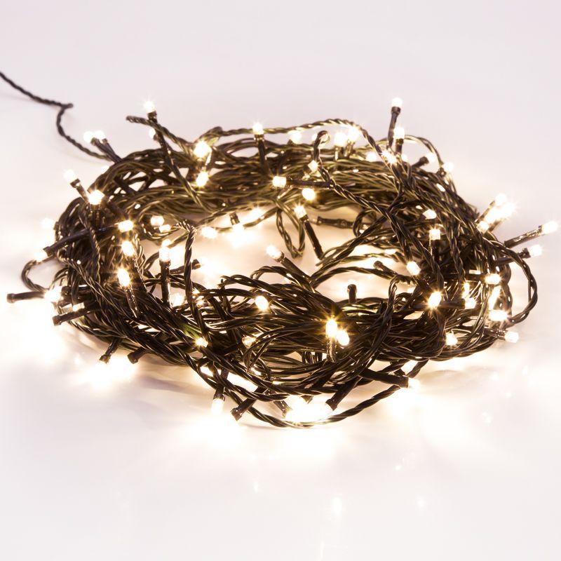  Гирлянда светодиодная "Твинкл Лайт" 20м 160LED тепл. бел. 10Вт 220-240В IP20 с контроллером 8 режимов провод ПВХ темн. зел. Neon-Night 303-116 фото в каталоге от BTSprom.by