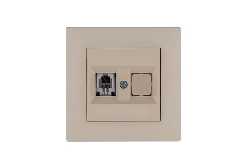 розетка компьютерная cat 5+гнездо karea rizz крем makel 88010035 от BTSprom.by