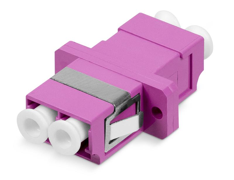соединитель проходной dlc-dlc-mm-om4 lc-lc duplex mm-om4 (sc adapter simplex dimension) для многомод. кабеля пластик. cabeus 9170c от BTSprom.by