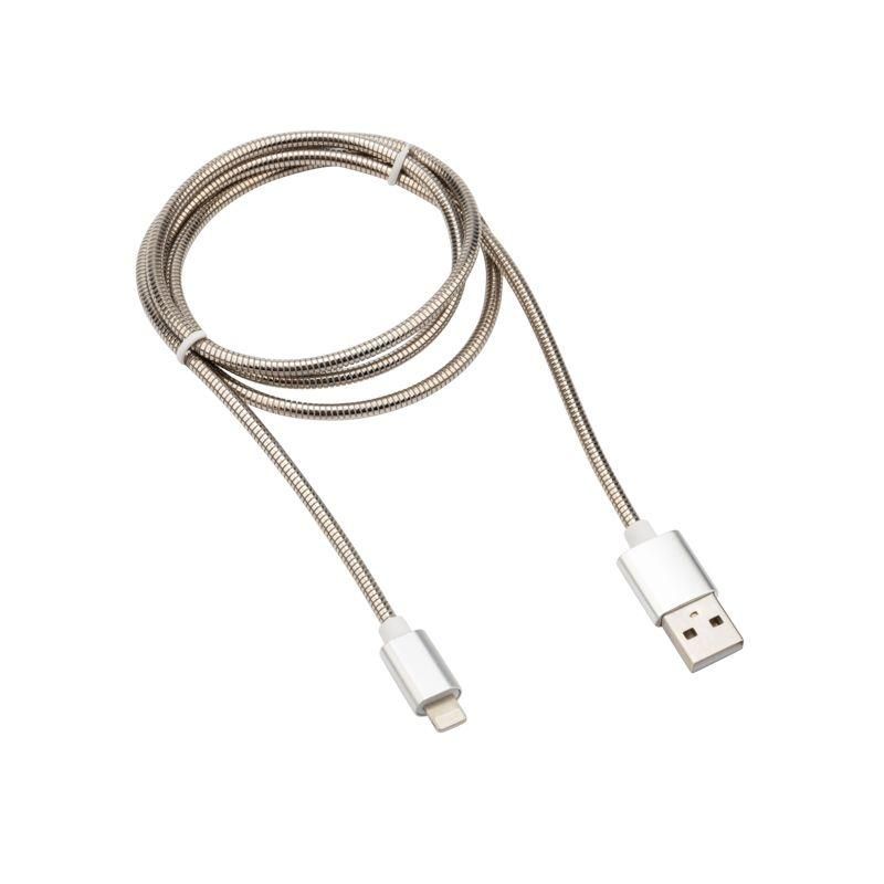 кабель usb-lightning 2а 1м матов. сталь rexant 18-7057 от BTSprom.by