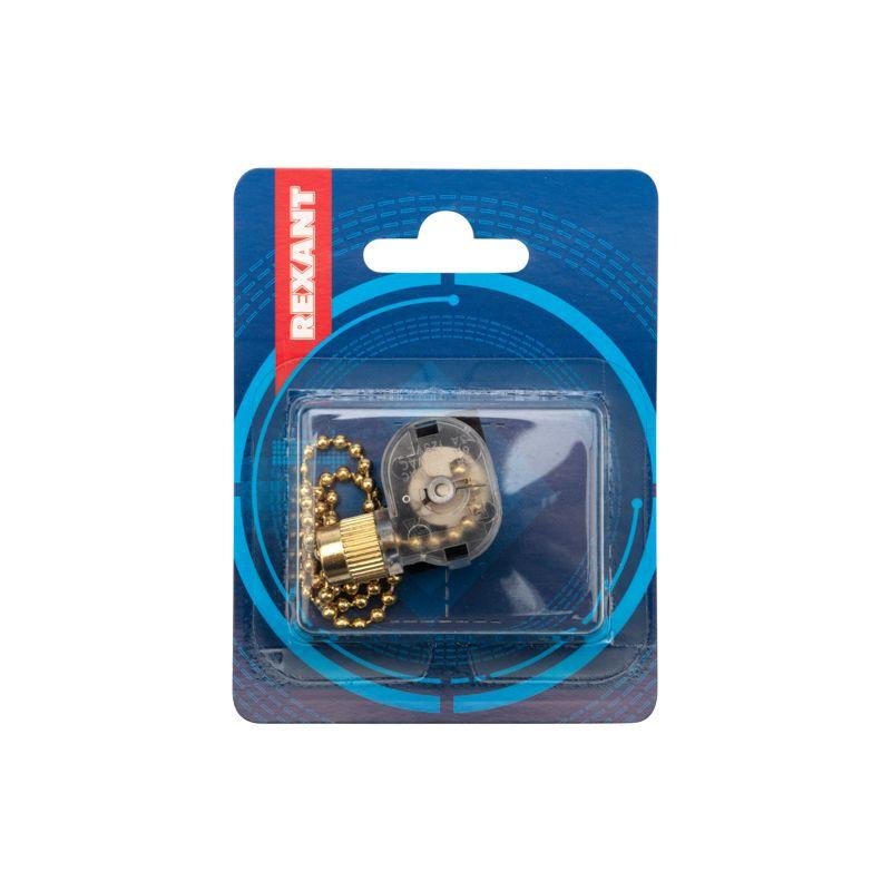  Выключатель для настенного светильника gold (блист. F) Rexant 32-0102-01 фото в каталоге от BTSprom.by