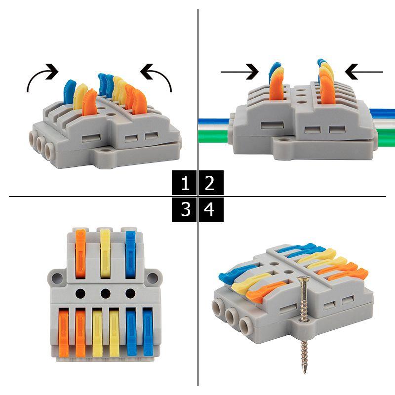  Клемма строительно-монтажная СМК проходная разветвительная 3х2 3п с монтажной площадкой 1 ввод 2 вывода на полюс (уп.50шт) Rexant 07-5233 фото в каталоге от BTSprom.by
