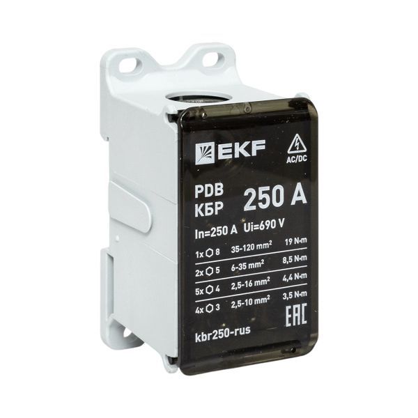 блок распределительный клеммный кбр 250a ekf kbr250-rus от BTSprom.by
