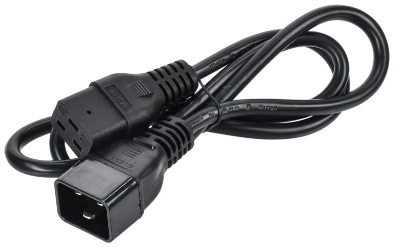 кабель электропит. pdu 3х1.5 1м с разъемами с19-c20 itk pc-c19c20-1m от BTSprom.by